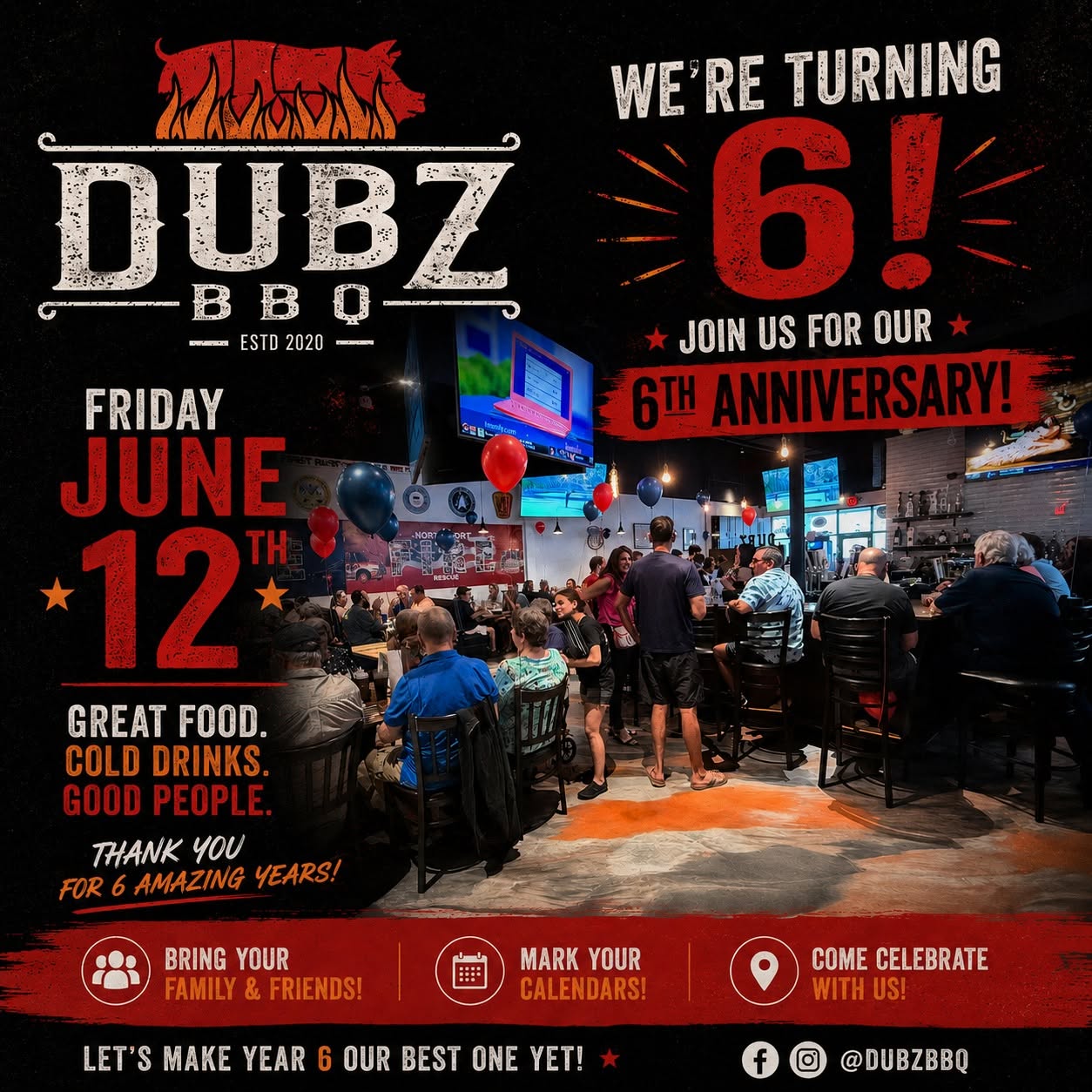 Dubz BBQ Celebrates 6 Years of BBQ, Community, and Good Times