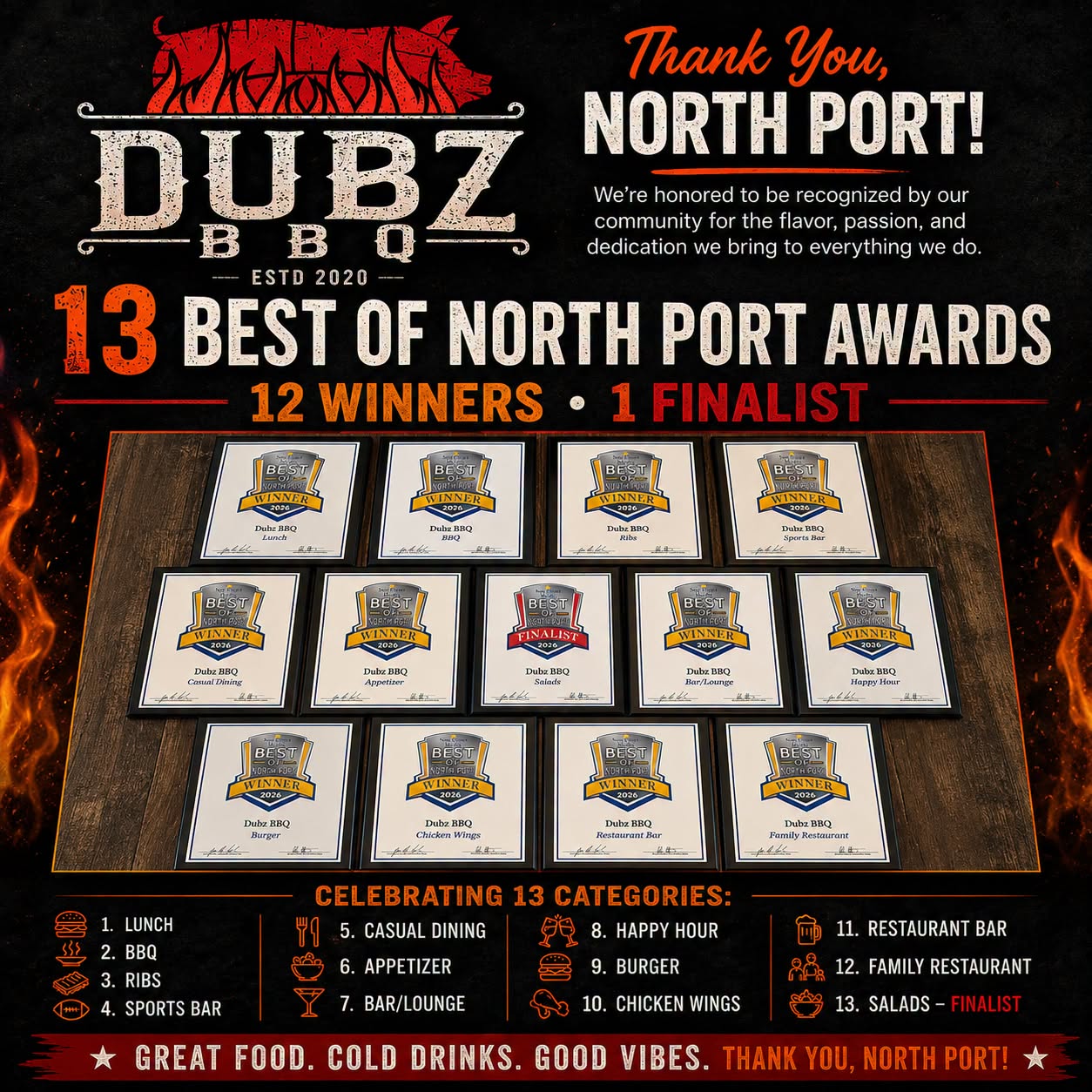 Dubz BBQ Celebrates 13 Best of North Port Honors in 2026
